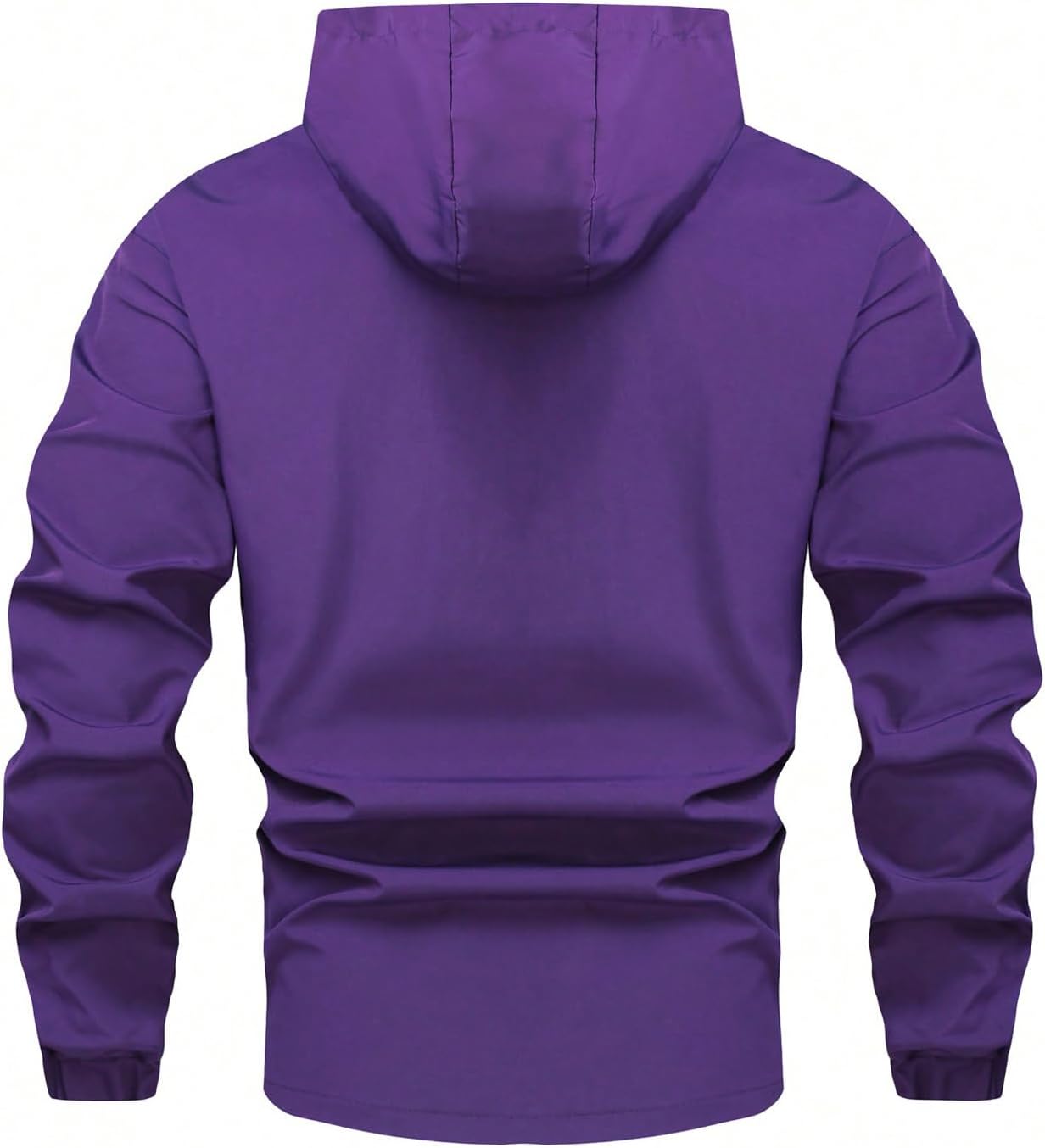 Men's Zip Up Hoodies Jacket Long Sleeve Windbreaker Jacket Outerwear with Pockets - Image 2