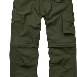 Hiking Pants Men Convertible Quick Dry UPF 50 Lightweight Zip Off Safari Fishing Travel Cargo Trousers